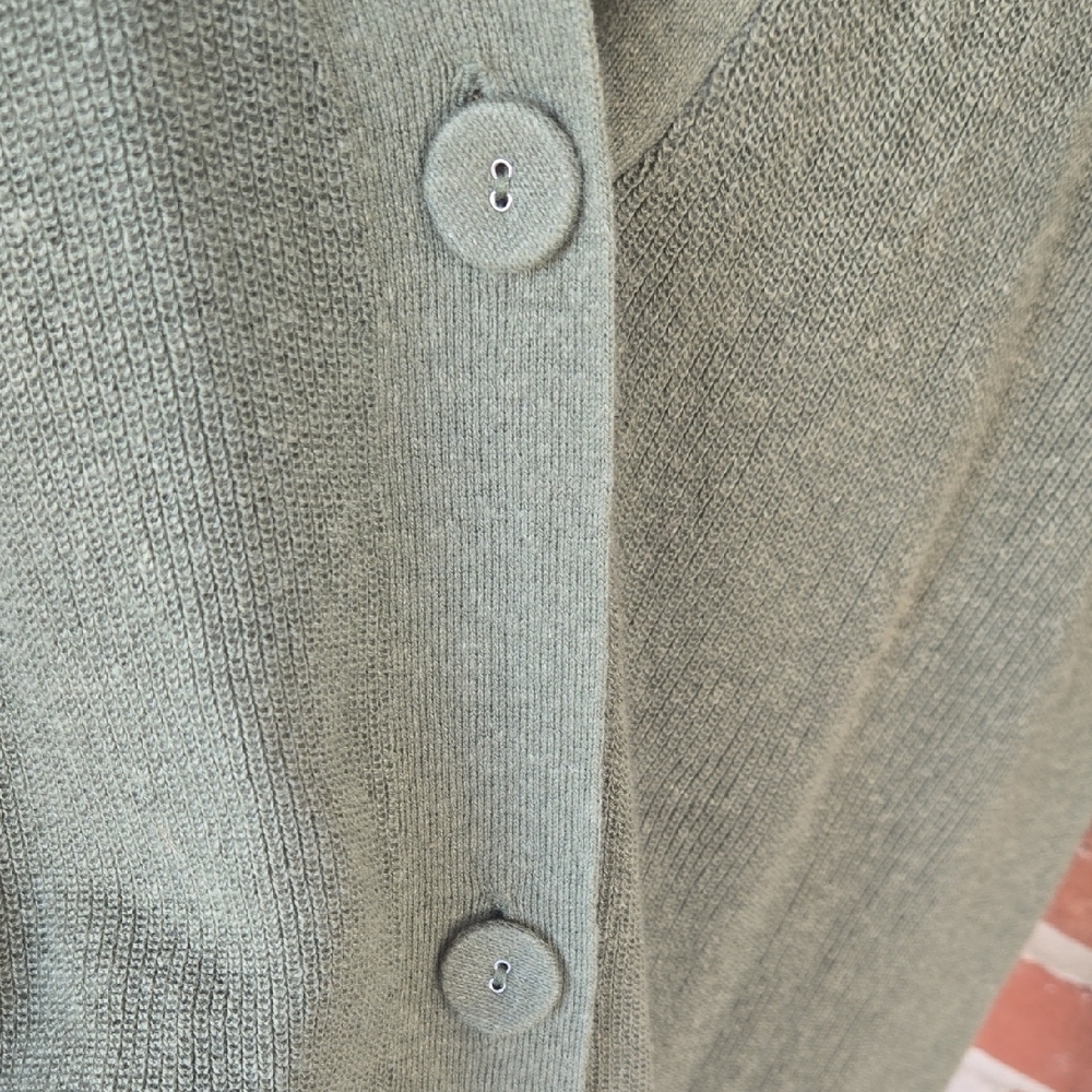 LOFT Women's Sage Green Cardigan - Picture 3 of 7